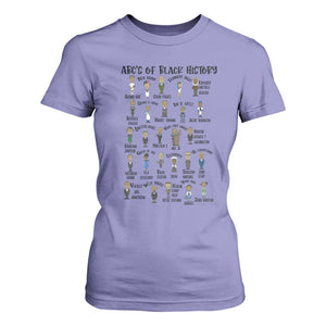 ABCs of Black History Month T Shirt For Women Black Excellence Pride TS02 Violet Print Your Wear