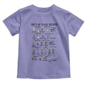 ABCs of Black History Month Toddler T Shirt Black Excellence Pride TS02 Violet Print Your Wear
