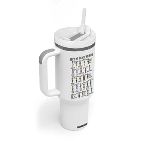 ABCs of Black History Month Tumbler With Handle Black Excellence Pride TS02 Print Your Wear