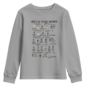 ABCs of Black History Month Youth Sweatshirt Black Excellence Pride TS02 Sport Gray Print Your Wear