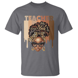 Black Teacher Magic T Shirt Black History Month Afro Hair Melanin TS02 Charcoal Print Your Wear