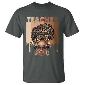 Black Teacher Magic T Shirt Black History Month Afro Hair Melanin TS02 Dark Heather Print Your Wear