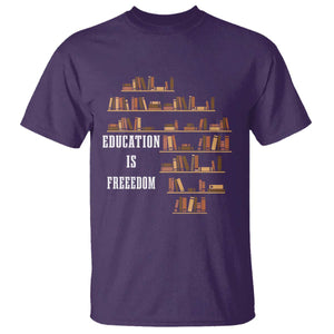 Black History Education Is Freedom T Shirt African Roots Africa Map TS02 Purple Print Your Wear