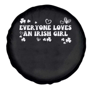 Funny Irish Women Spare Tire Cover Everyone Loves An Irish Girl St Patricks Day White TS02 Print Your Wear