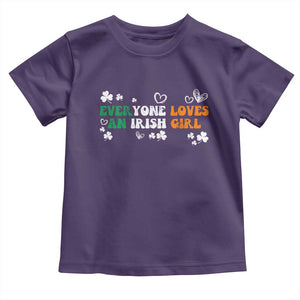 Funny Irish Women Toddler T Shirt Everyone Loves An Irish Girl St Patricks Day TS02 Purple Print Your Wear