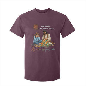 I Am Piecing Your Broken Pieces Christian Healing T Shirt For Kid Jesus Comfort Faith Restoration Inspirational Gift TS02 Maroon Print Your Wear