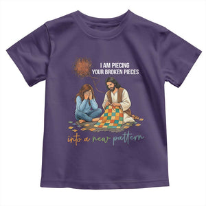 I Am Piecing Your Broken Pieces Christian Healing Toddler T Shirt Jesus Comfort Faith Restoration Inspirational Gift TS02 Purple Print Your Wear