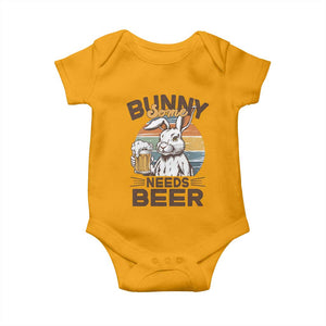 Some Bunny Needs Beer Funny Easter Drinking Humor Baby Onesie Retro Rabbit Beer Lover Gift TS02 Gold Print Your Wear