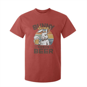 Some Bunny Needs Beer Funny Easter Drinking Humor T Shirt For Kid Retro Rabbit Beer Lover Gift TS02 Red Print Your Wear