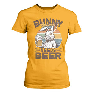 Some Bunny Needs Beer Funny Easter Drinking Humor T Shirt For Women Retro Rabbit Beer Lover Gift TS02 Gold Print Your Wear