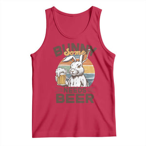 Some Bunny Needs Beer Funny Easter Drinking Humor Tank Top Retro Rabbit Beer Lover Gift TS02 Red Print Your Wear