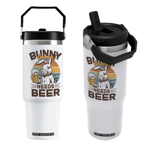 Some Bunny Needs Beer Funny Easter Drinking Humor Flip Straw Tumbler Retro Rabbit Beer Lover Gift TS02 One Size: 30 oz White Print Your Wear