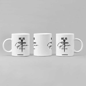 He Is Risen Matthew 28:6 Christian Easter Coffee Mug Nail Cross Faith Religious Inspirational Gift TS02 Print Your Wear