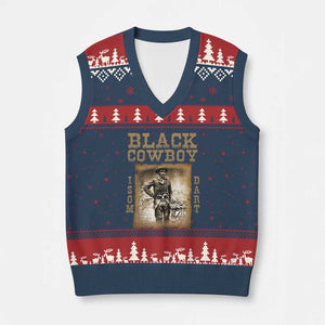 Isom Dart V-Neck Knit Sweater Vest Black Cowboy Western Legend Vintage TS02 Navy Red Print Your Wear