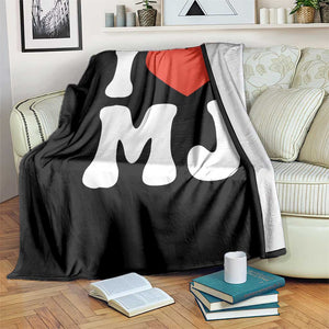I Heart MJ Classic Graphic Tribute Throw Blanket Love Pop Legend Iconic Culture Music Fan Favor TS02 Print Your Wear