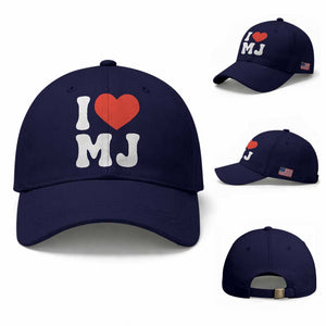 I Heart MJ Classic Graphic Tribute Baseball Cap Love Pop Legend Iconic Culture Music Fan Favor TS02 Baseball Cap Universal Fit Dark Blue Print Your Wear