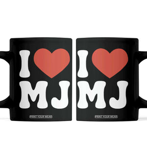 I Heart MJ Classic Graphic Tribute Coffee Mug Love Pop Legend Iconic Culture Music Fan Favor TS02 Black Print Your Wear