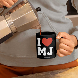 I Heart MJ Classic Graphic Tribute Coffee Mug Love Pop Legend Iconic Culture Music Fan Favor TS02 Print Your Wear