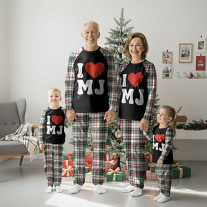 I Heart MJ Classic Graphic Tribute Plaid Pajama Set Love Pop Legend Iconic Culture Music Fan Favor TS02 Christmas Plaid Print Your Wear