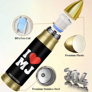 I Heart MJ Classic Graphic Tribute Bullet Tumbler Love Pop Legend Iconic Culture Music Fan Favor TS02 Print Your Wear
