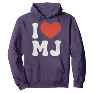 I Heart MJ Classic Graphic Tribute Hoodie Love Pop Legend Iconic Culture Music Fan Favor TS02 Purple Print Your Wear