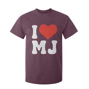 I Heart MJ Classic Graphic Tribute T Shirt For Kid Love Pop Legend Iconic Culture Music Fan Favor TS02 Maroon Print Your Wear