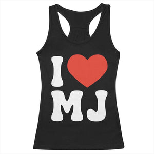 I Heart MJ Classic Graphic Tribute Racerback Tank Top Love Pop Legend Iconic Culture Music Fan Favor TS02 Black Print Your Wear