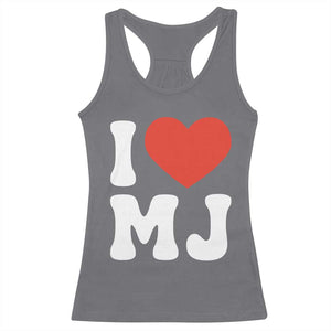 I Heart MJ Classic Graphic Tribute Racerback Tank Top Love Pop Legend Iconic Culture Music Fan Favor TS02 Charcoal Print Your Wear