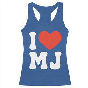 I Heart MJ Classic Graphic Tribute Racerback Tank Top Love Pop Legend Iconic Culture Music Fan Favor TS02 Royal Blue Print Your Wear