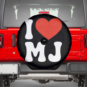 I Heart MJ Classic Graphic Tribute Spare Tire Cover Love Pop Legend Iconic Culture Music Fan Favor TS02 Black Print Your Wear