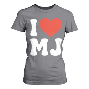 I Heart MJ Classic Graphic Tribute T Shirt For Women Love Pop Legend Iconic Culture Music Fan Favor TS02 Charcoal Print Your Wear