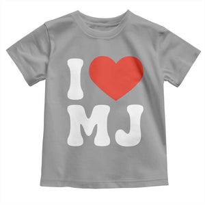 I Heart MJ Classic Graphic Tribute Toddler T Shirt Love Pop Legend Iconic Culture Music Fan Favor TS02 Sport Gray Print Your Wear