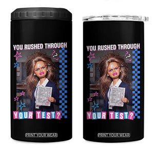 Sarcastic You Rushed Through Your Test Doll Meme 4 in 1 Can Cooler Tumbler Teacher Reaction Humor Final Exams TS02 One Size: 16 oz Black Print Your Wear