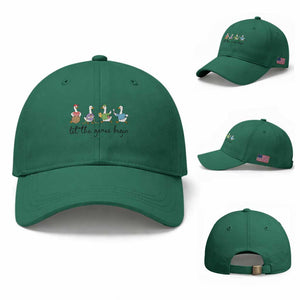 Let the Games Begin Cute Geese Baseball Cap Field Day Whimsical School Sports TS02 Baseball Cap Universal Fit Irish Green Print Your Wear