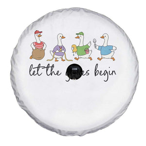 Let the Games Begin Cute Geese Spare Tire Cover Field Day Whimsical School Sports TS02 Print Your Wear