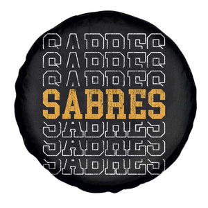 Retro Sabres Name Script Style Spare Tire Cover Vintage Distressed Sports Spirit Fan Pride TS02 Print Your Wear