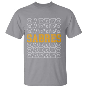 Retro Sabres Name Script Style T Shirt Vintage Distressed Sports Spirit Fan Pride TS02 Sport Gray Print Your Wear