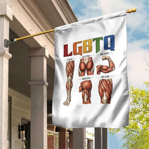 LGBTQ Acronym Funny Fitness Gym Rainbow Muscle Graphic Garden Flag Legs Glutes Biceps Triceps Quads TS02 Print Your Wear