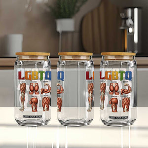 LGBTQ Acronym Funny Fitness Gym Rainbow Muscle Graphic Glass Can Legs Glutes Biceps Triceps Quads TS02 Print Your Wear