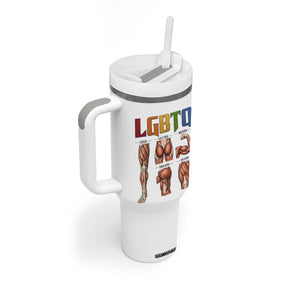 LGBTQ Acronym Funny Fitness Gym Rainbow Muscle Graphic Tumbler With Handle Legs Glutes Biceps Triceps Quads TS02 Print Your Wear