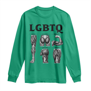 LGBTQ Acronym Funny Fitness Gym Muscle Graphic Long Sleeve Shirt Legs Glutes Biceps Triceps Quads TS02 Irish Green Print Your Wear