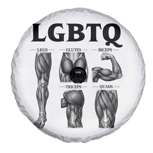 LGBTQ Acronym Funny Fitness Gym Muscle Graphic Spare Tire Cover Legs Glutes Biceps Triceps Quads TS02 Print Your Wear