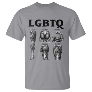 LGBTQ Acronym Funny Fitness Gym Muscle Graphic T Shirt Legs Glutes Biceps Triceps Quads TS02 Sport Gray Print Your Wear