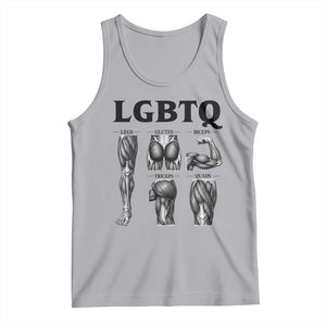 LGBTQ Acronym Funny Fitness Gym Muscle Graphic Tank Top Legs Glutes Biceps Triceps Quads TS02 Athletic Heather Print Your Wear