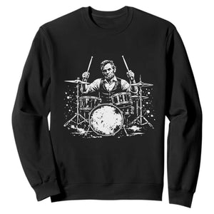 Vintage Abraham Lincoln Playing Drums Graphic Sweatshirt Abe Musician Patriotic Rockstar Drummer President TS02 Black Print Your Wear