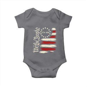 250 Years of Liberty 1776-2026 We The People Baby Onesie Distressed American Flag Patriotic Semiquincentennial 250th Anniversary TS02 Charcoal Print Your Wear