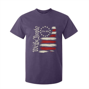 250 Years of Liberty 1776-2026 We The People T Shirt For Kid Distressed American Flag Patriotic Semiquincentennial 250th Anniversary TS02 Purple Print Your Wear
