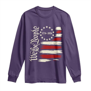 250 Years of Liberty 1776-2026 We The People Long Sleeve Shirt Distressed American Flag Patriotic Semiquincentennial 250th Anniversary TS02 Purple Print Your Wear