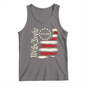 250 Years of Liberty 1776-2026 We The People Tank Top Distressed American Flag Patriotic Semiquincentennial 250th Anniversary TS02 Deep Heather Print Your Wear