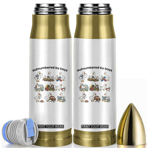 Outnumbered By Boys Funny Goose Mom Life Bullet Tumbler Chaos Coordinator Motherhood Mothers Day Gag Gift TS02 White Print Your Wear